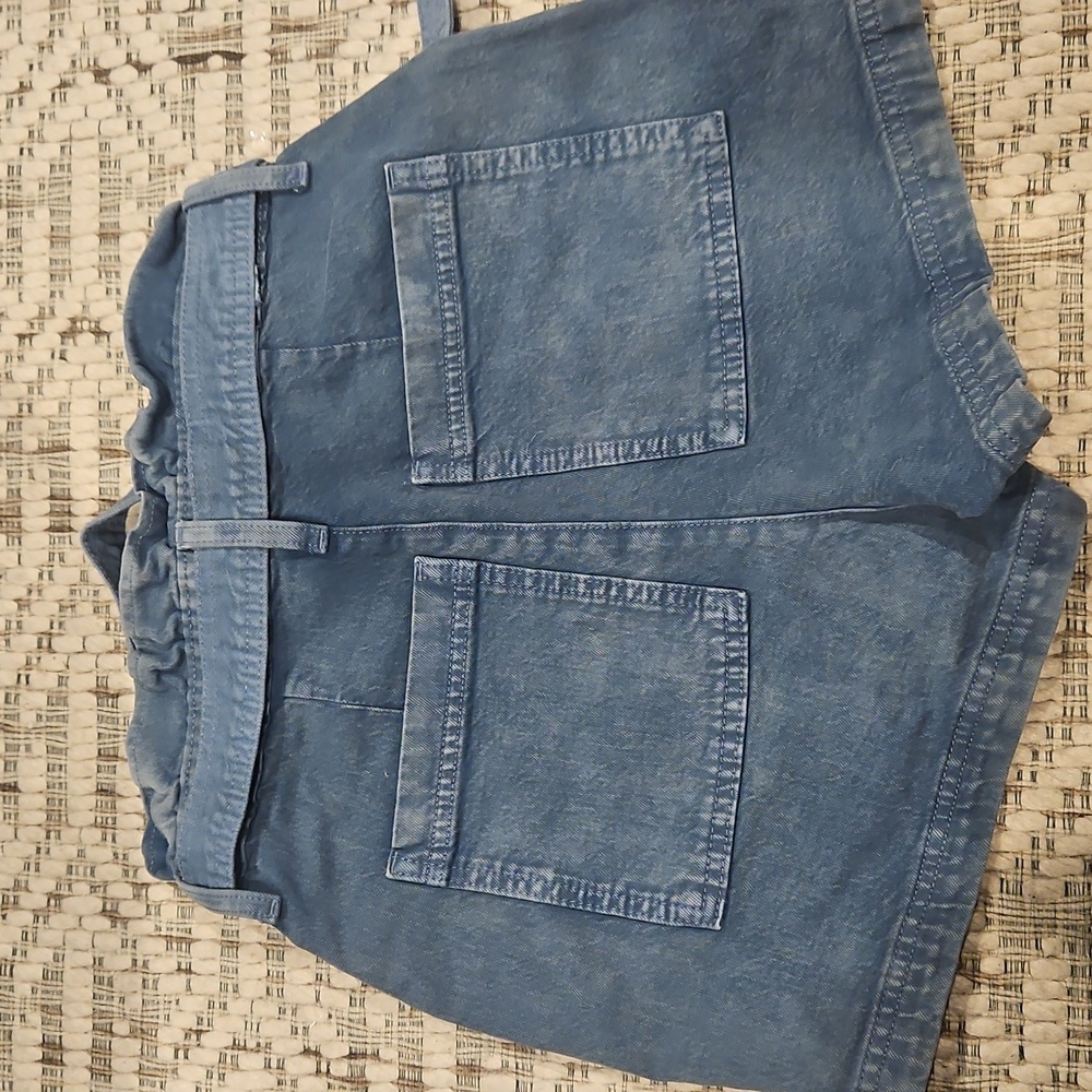 NEW! UNIVERSAL THREAD Women's High Waisted Paper Bag Blue Denim Jean Shorts 2/26 - Picture 3 of 5
